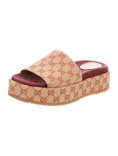 gucci angelina platform slides|gucci angelina canvas slide sandals.